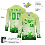Custom Four-leaf clover Personalized Hockey Jersey HCKJ01-E0615-5