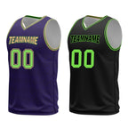 Custom Purple Green Gold New Orleans City Edition Personalized Reversible Basketball Set Sports Basketball Jersey BBJ01R-D0610-19