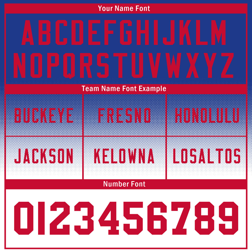 Custom Blue Red New York Personalized Authentic Football Jersey FBJ02-D023033-4