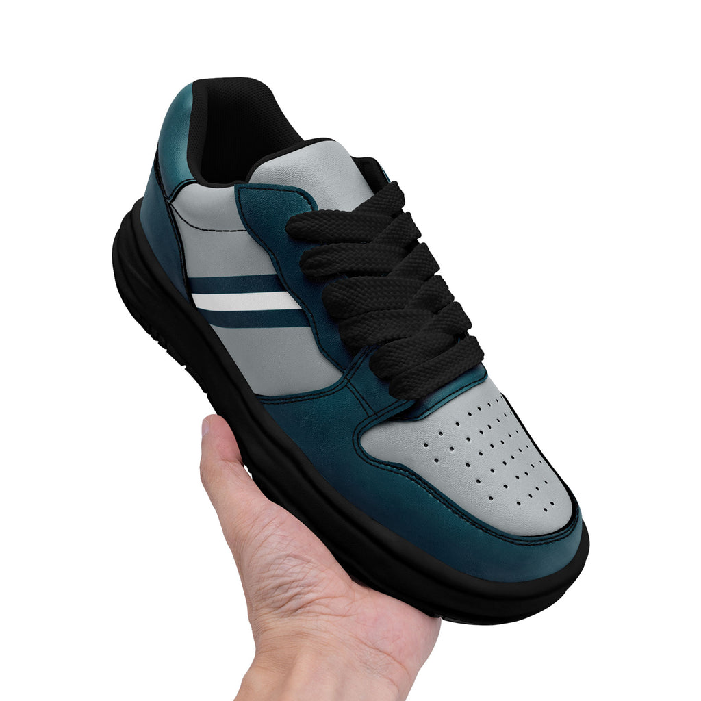 Custom Green Gray Philadelphia Shoes Personalized Sneaker FN032-D020389-23