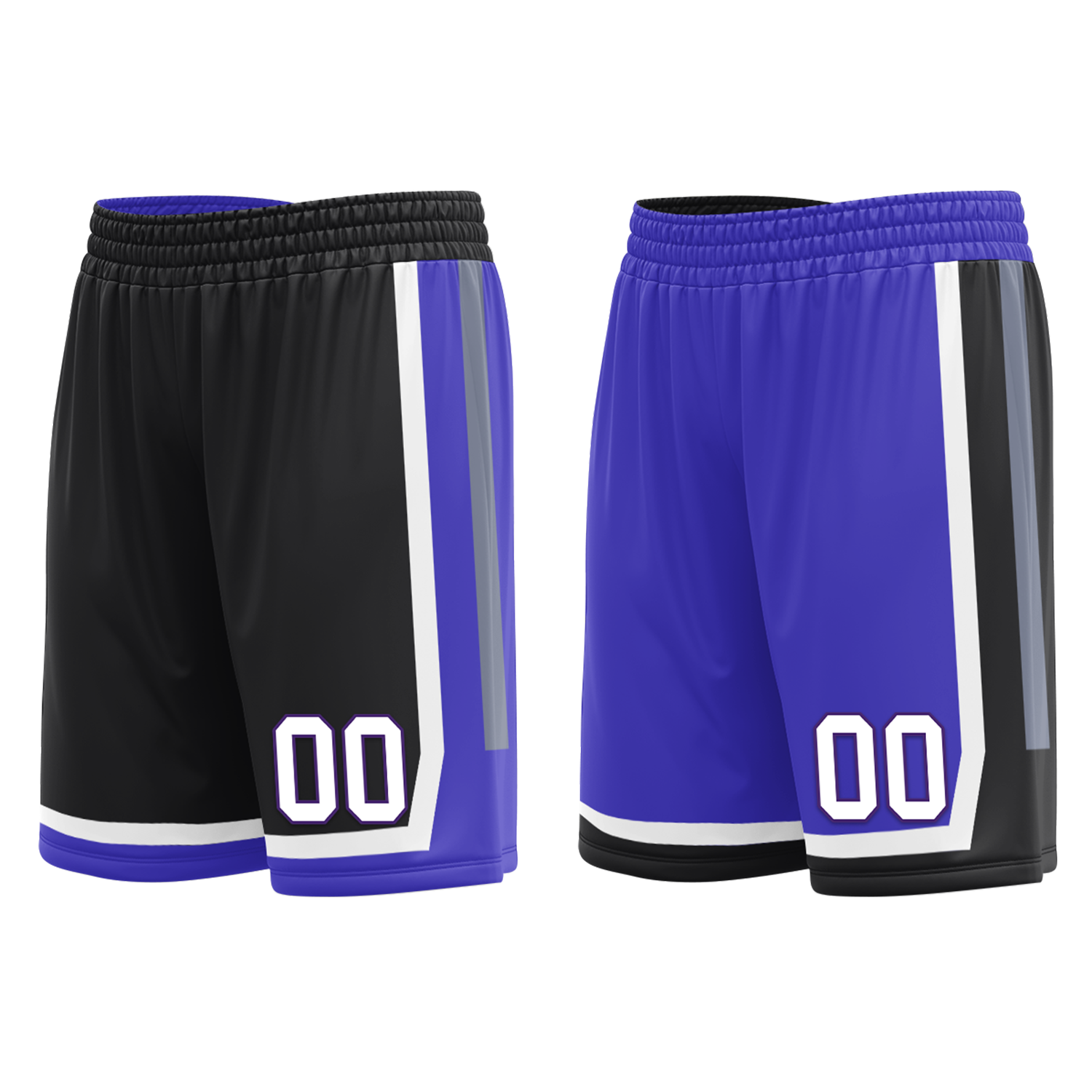 Custom Black Blue Classic Style Reversible Basketball Uniform Personalized Ordinary BBJR-D017036
