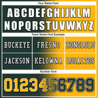 Custom Yellow Green Wisconsin Personalized Authentic Football Jersey FBJ02-D028017-7
