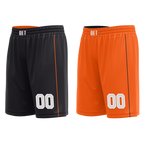 Custom Black Orange Classic Style Reversible Basketball Uniform Personalized COOLMAX BBJR-D017019