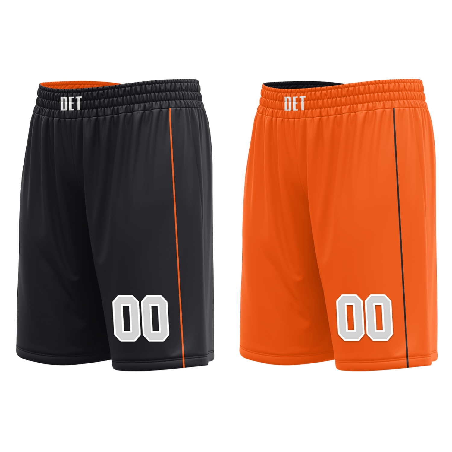 Custom Black Orange Classic Style Reversible Basketball Uniform Personalized COOLMAX BBJR-D017019