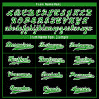 Custom Black Forest Green Zebra Pattern Personalized Authentic Baseball Jersey BSBJ01-D020201-25