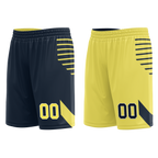 Custom Blue Yellow Classic Style Reversible Basketball Uniform Personalized Ordinary BBJR-D017059