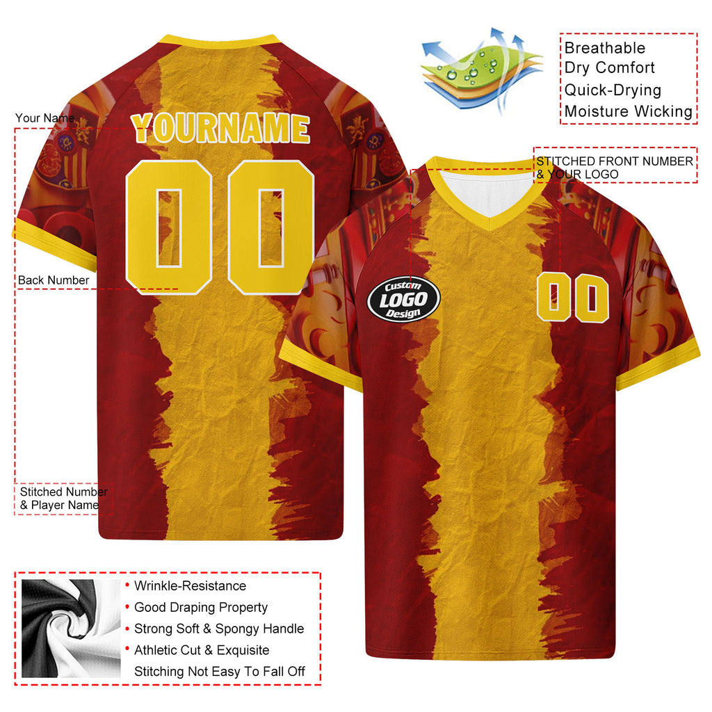 Custom Spain 2026 World Cup Football Shirt Customized Soccer Jersey for Fans Add Your Name & Number FZ190-F025072-1