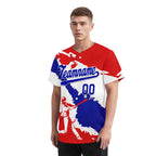 Custom Red White Navy Blue Dominican Republic Flag Personalized Authentic Baseball Jersey BSBJ01-E06022-2