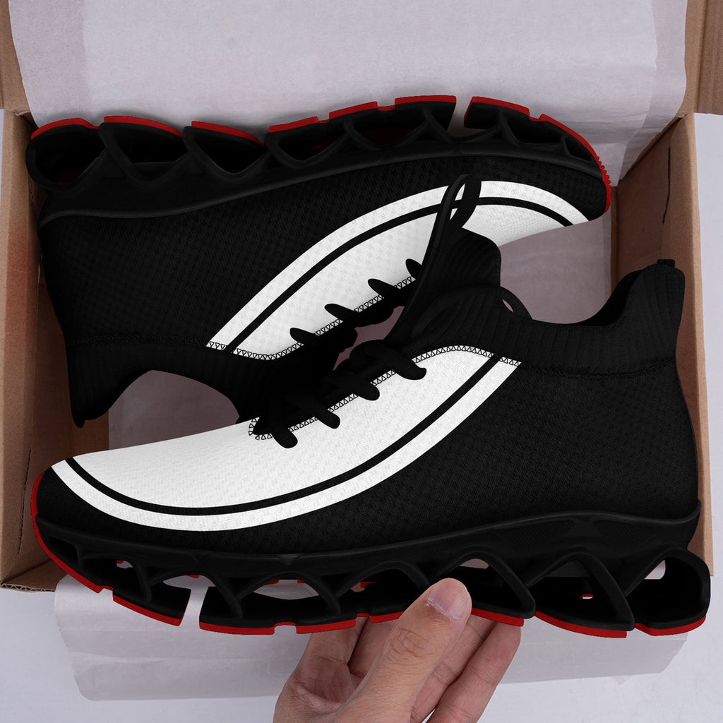 Custom Black White Maxsoul Shoes Personalized Sneaker FN030XD-D020388-8