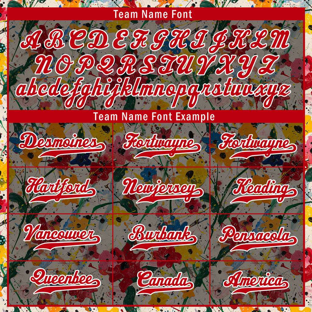 Custom Graffiti Pattern Abstract Floral Patterns Personalized Authentic Baseball Jersey BSBJ01-D020171-5
