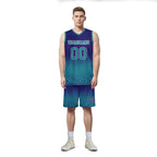Custom Blue Fade Fashion Sports Uniform Basketball Jersey BBJ01-D020102-9
