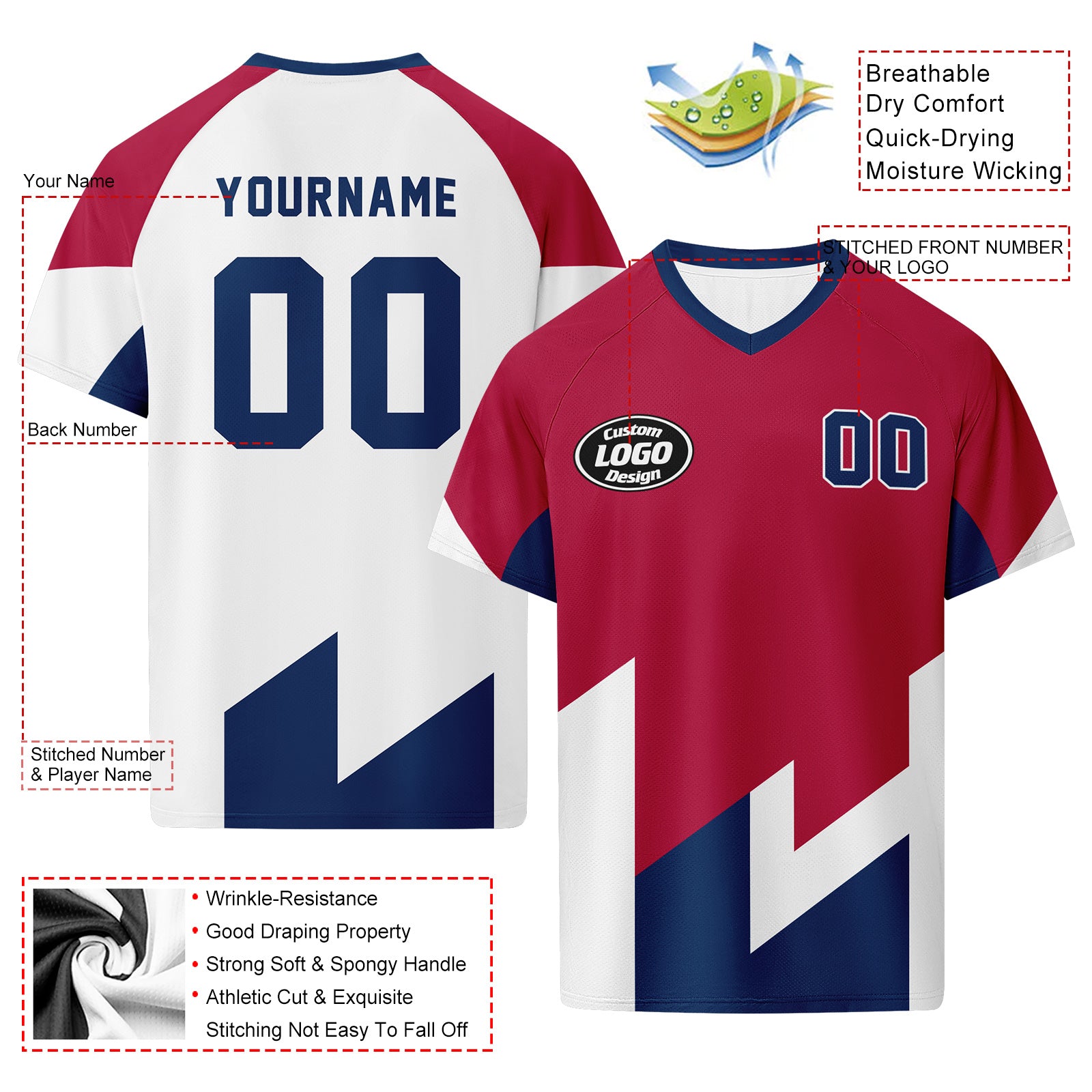 Custom United States 2026 World Cup Football Shirt Customized Soccer Jersey for Fans Add Your Name & Number FZ190-F009146-5