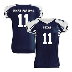 Custom Blue White Texas High-Performance American Football Jersey FBJ06-D023001-9