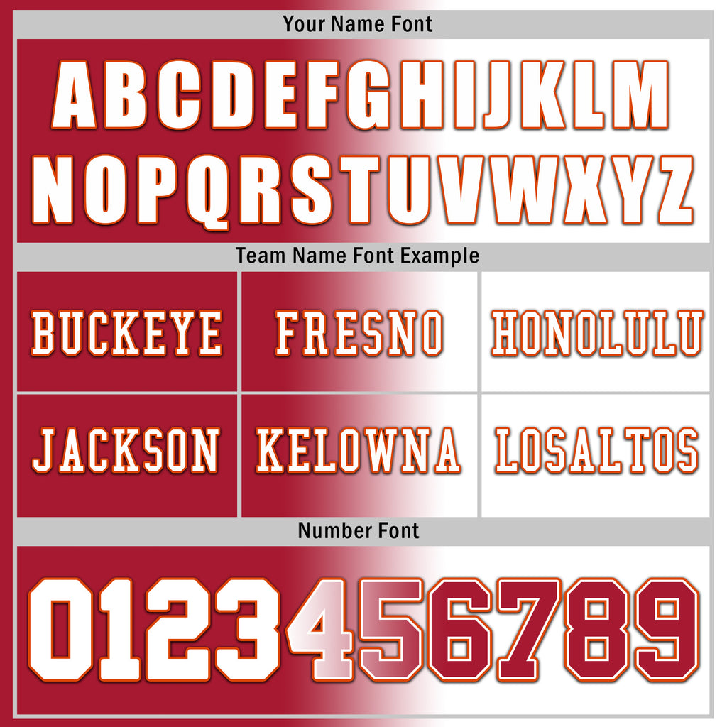 Custom White Red Florida Personalized Authentic Football Jersey FBJ02-D028017-15
