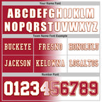 Custom White Red Florida Personalized Authentic Football Jersey FBJ02-D028017-15