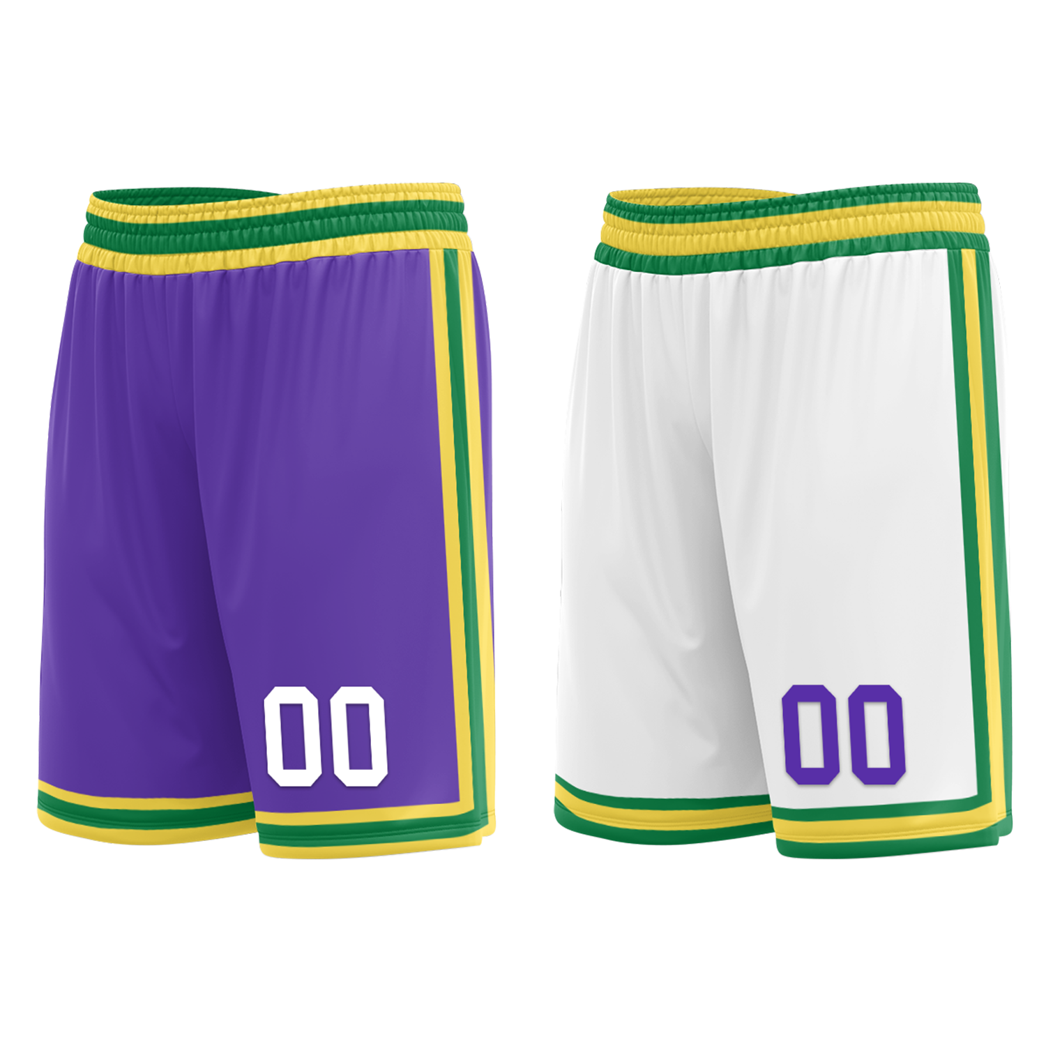 Custom Purple White Classic Style Reversible Basketball Uniform Personalized COOLMAX BBJR-D017047