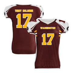 Custom Deep Red White Washington High-Performance American Football Jersey FBJ06-D023001-31