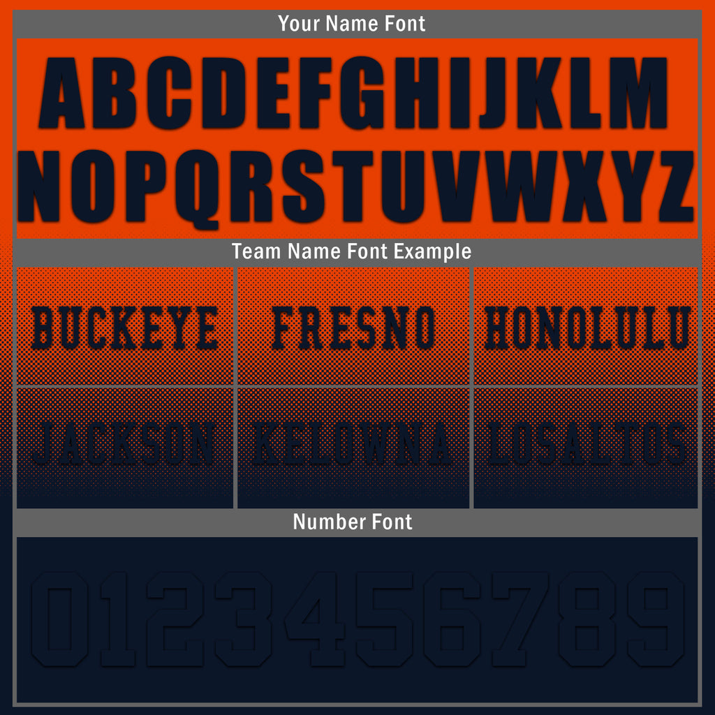 Custom Orange Blue Chicago Football Jersey and Hat Combo Offer Personalized Combo ZH-D020326-7
