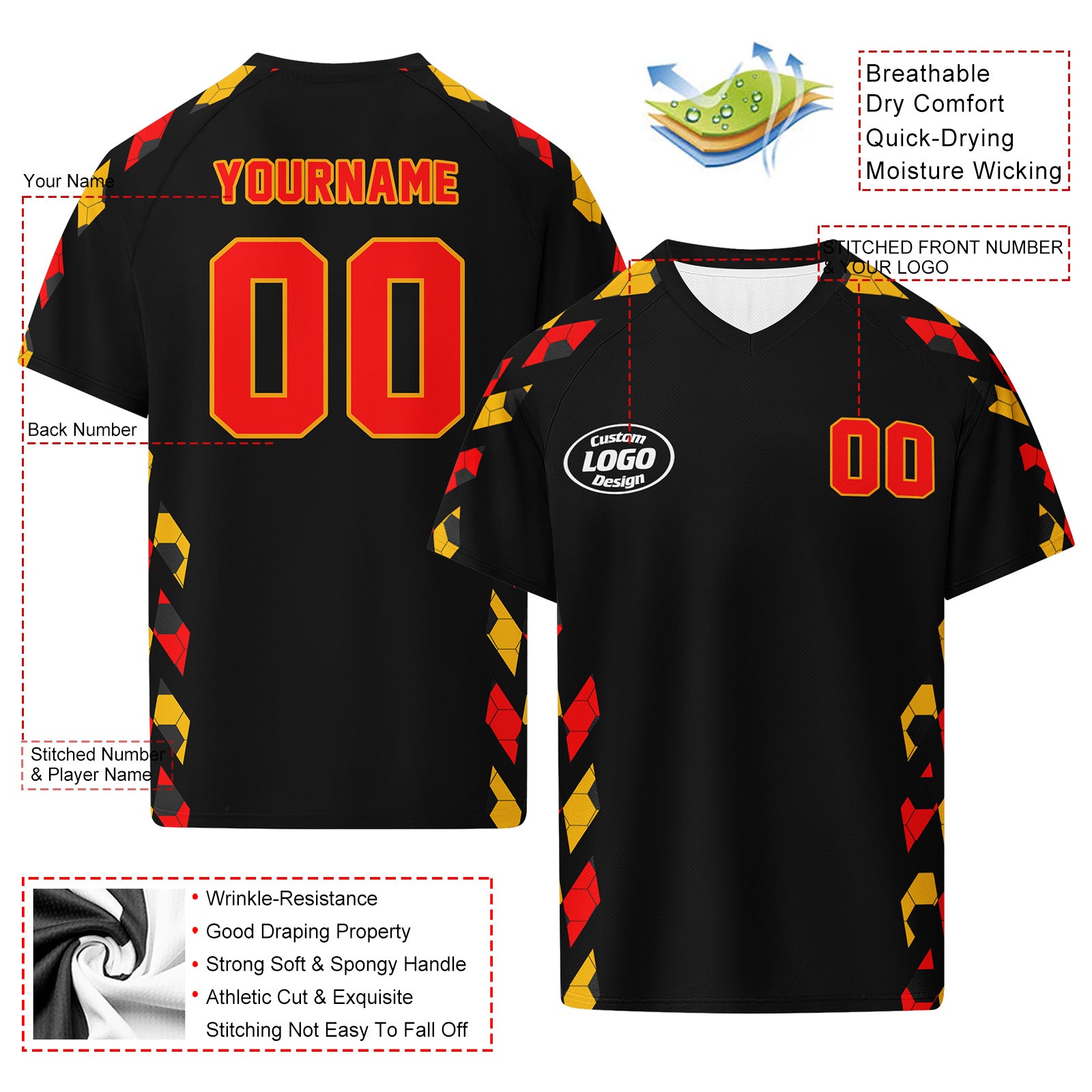 Custom Germany 2026 World Cup Football Shirt Customized Soccer Jersey for Fans Add Your Name & Number FZ190-F027096-5