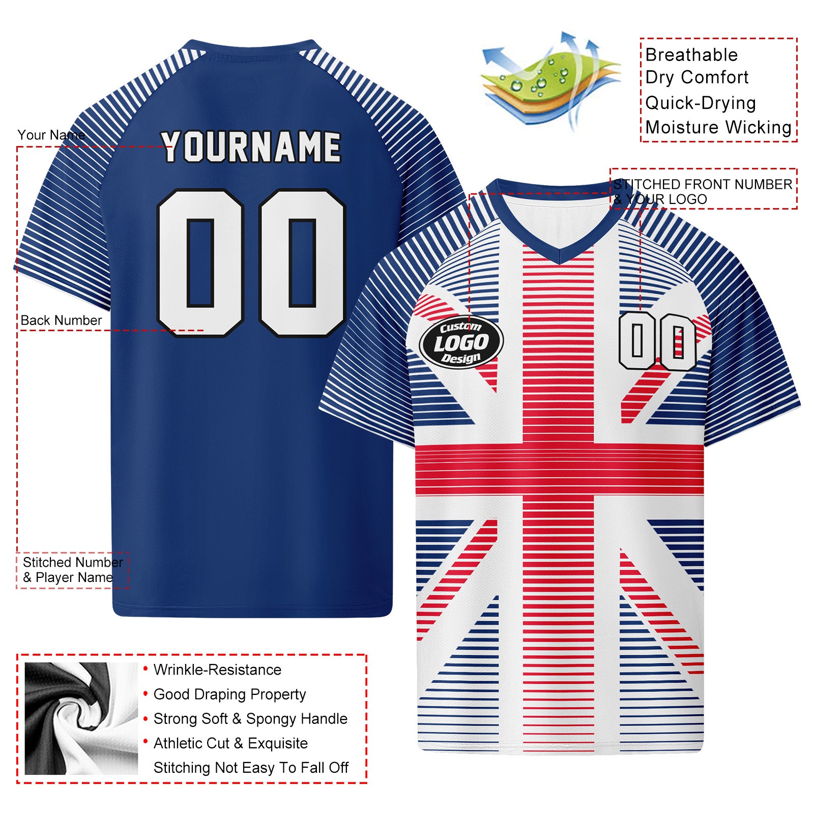 Custom England 2026 World Cup Football Shirt Customized Soccer Jersey for Fans Add Your Name & Number FZ190-F023109-1