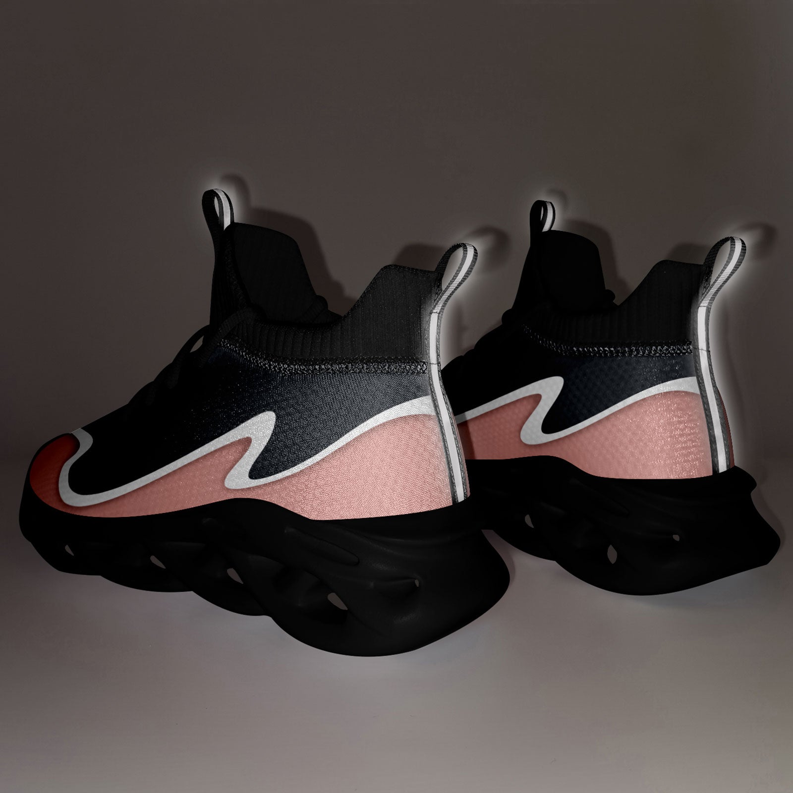 Custom Gray Pink Maxsoul Shoes Personalized Sneaker FN030A-E020011-15