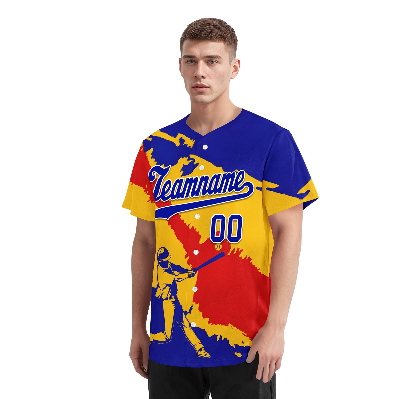 Custom Yellow Fiery Red Venezuelan Flag Personalized Authentic Baseball Jersey BSBJ01-E06022-1