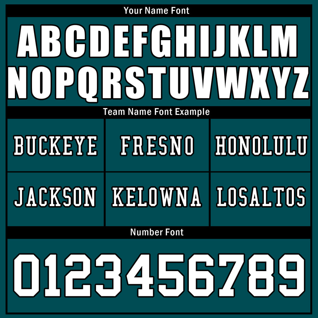 Custom Green Black Philadelphia Personalized Authentic Football Jersey FBJ02-D020256-12