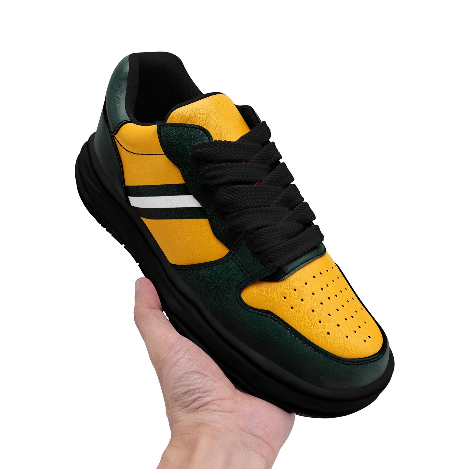 Custom Green Yellow Green Bay Shoes Personalized Sneaker FN032-D020389-13