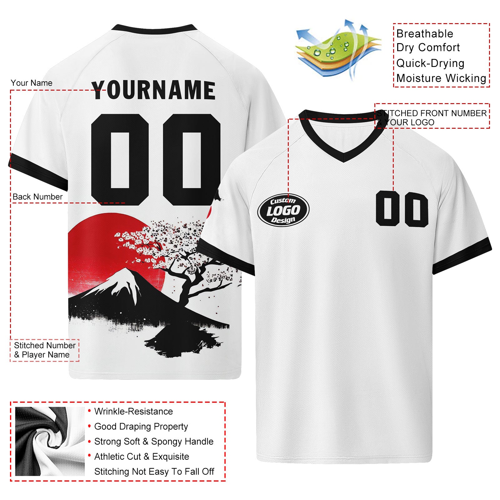Custom Japan 2026 World Cup Football Shirt Customized Soccer Jersey for Fans Add Your Name & Number FZ190-F025088-7