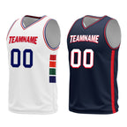 Custom White Red Black Philadelphia City Edition Personalized Reversible Basketball Set Sports Basketball Jersey BBJ01R-D0610-23