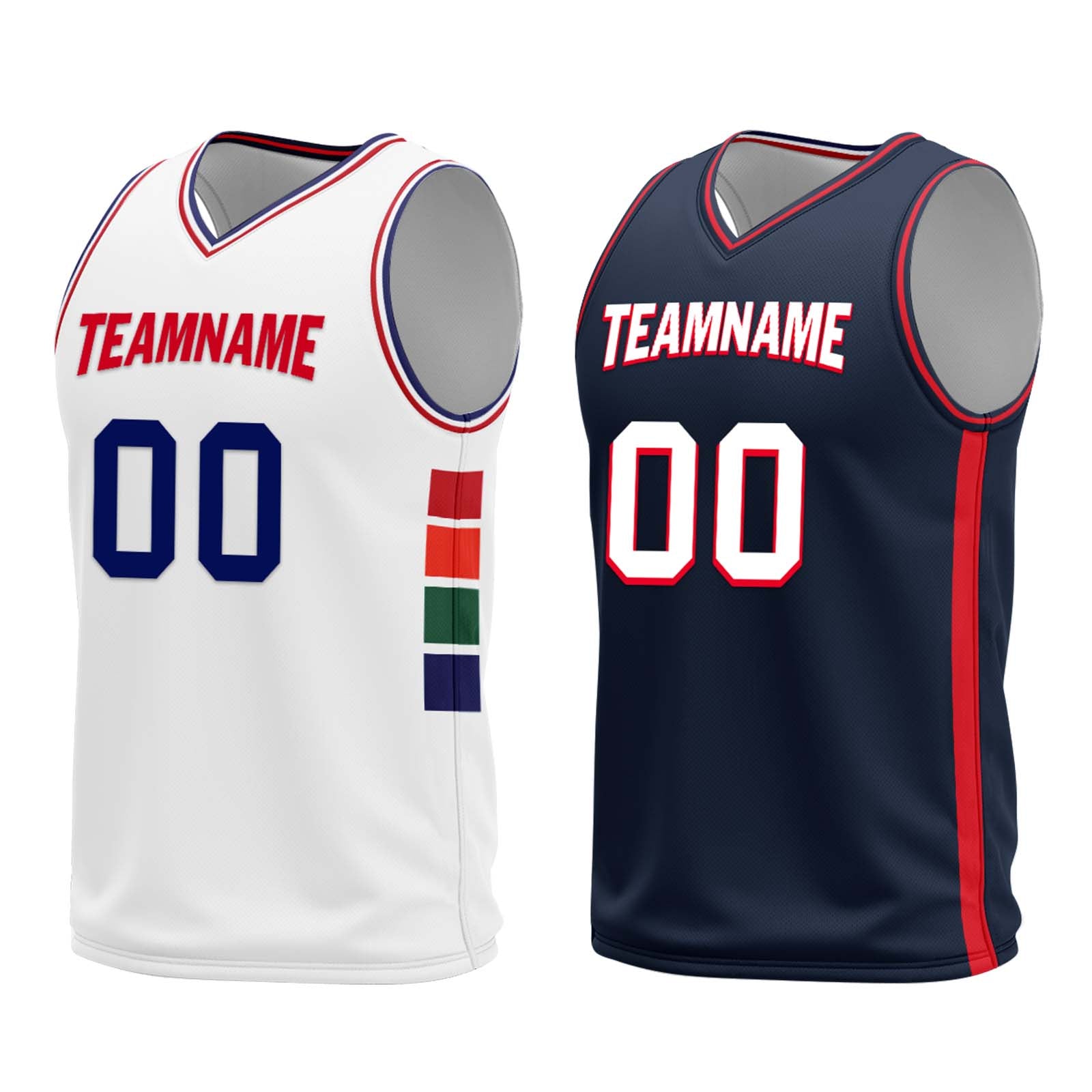 Custom White Red Black Philadelphia City Edition Personalized Reversible Basketball Set Sports Basketball Jersey BBJ01R-D0610-23