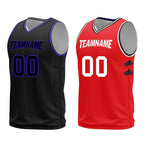 Custom Black Purple Red Toronto City Edition Personalized Reversible Basketball Set Sports Basketball Jersey BBJ01R-D0610-28