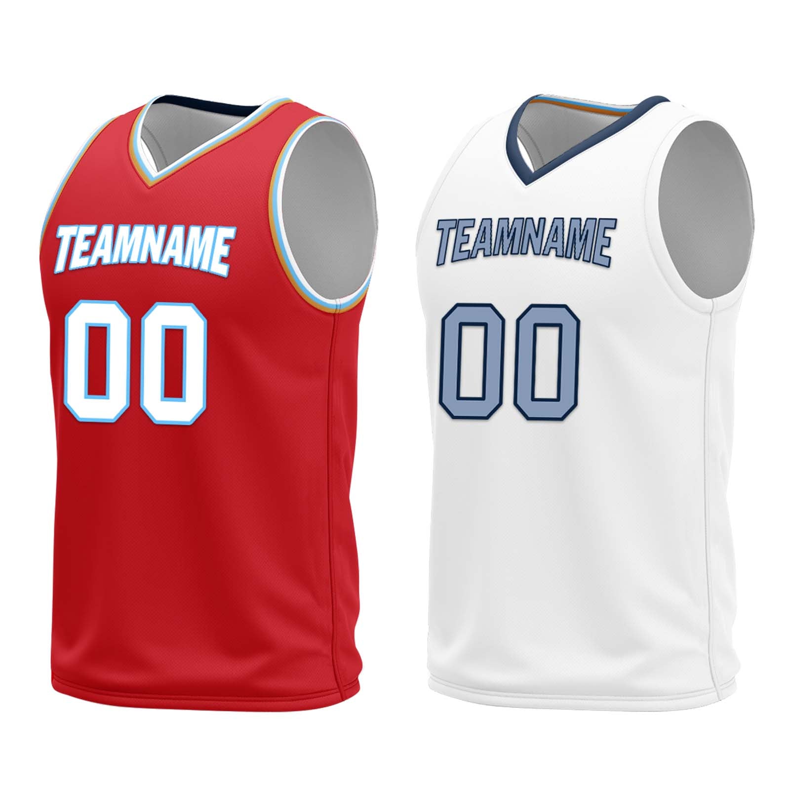 Custom Red White Memphis City Edition Personalized Reversible Basketball Set Sports Basketball Jersey BBJ01R-D0610-15