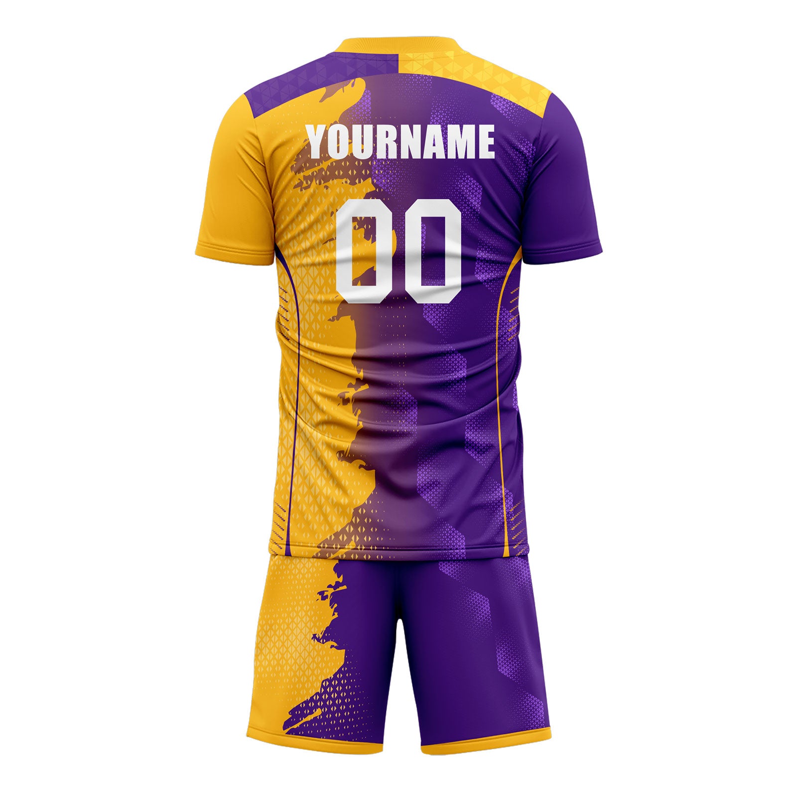 Custom Purple Yellow Soccer Sets Jersey Personalized SCJ101-D020210-10