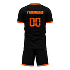 Custom Black Yellow Soccer Sets Jersey Personalized SCJ101-D020131-3