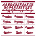 Custom White Burgundy Raglan Sleeves Personalized Authentic Baseball Jersey BSBJ01-D020200-17