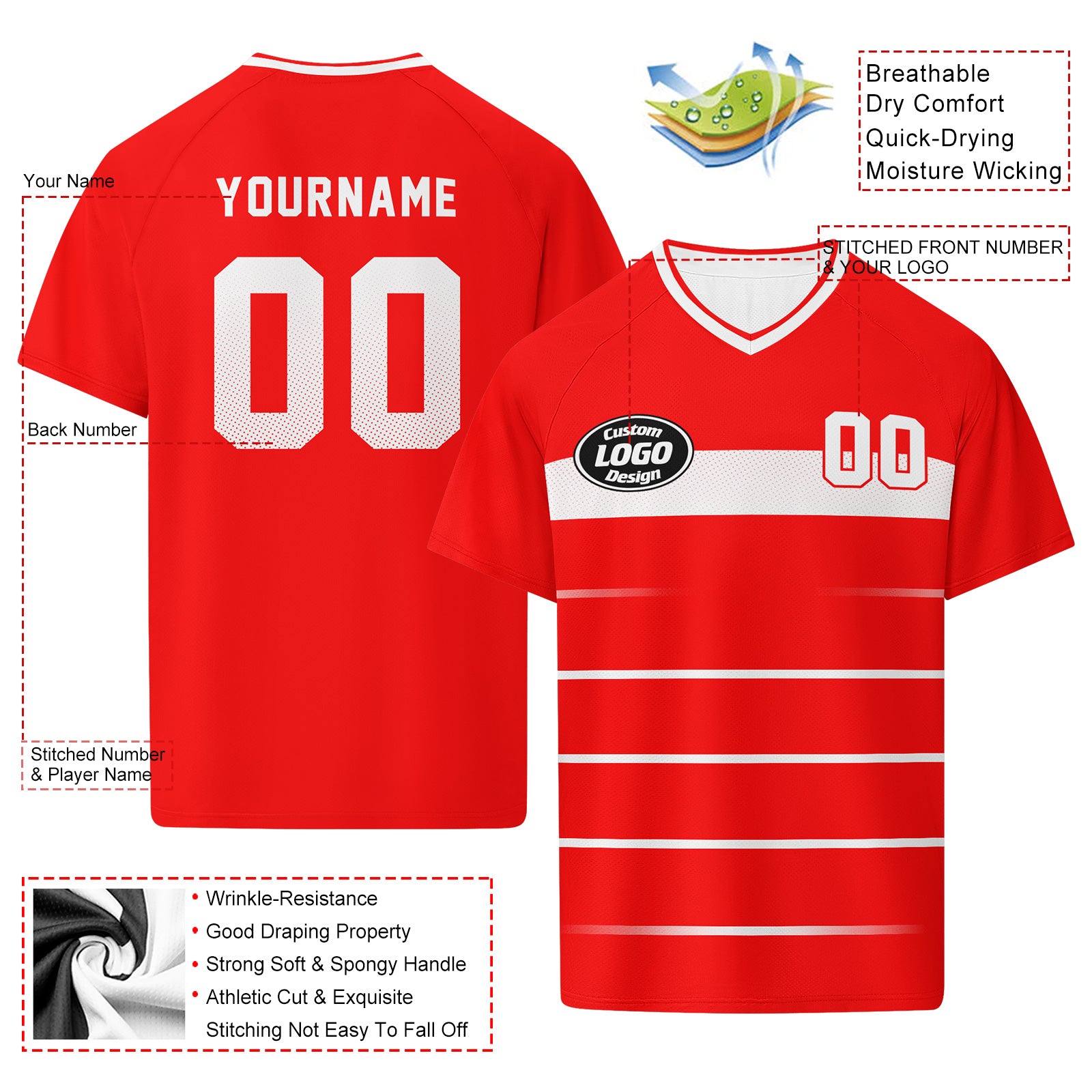 Custom Canada 2026 World Cup Football Shirt Customized Soccer Jersey for Fans Add Your Name & Number FZ190-F009149-2
