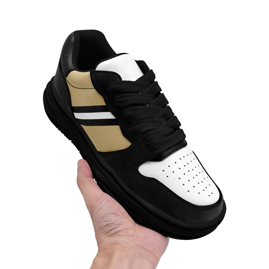 Custom Black Gold New Orleans Shoes Personalized Sneaker FN032-D020389-19