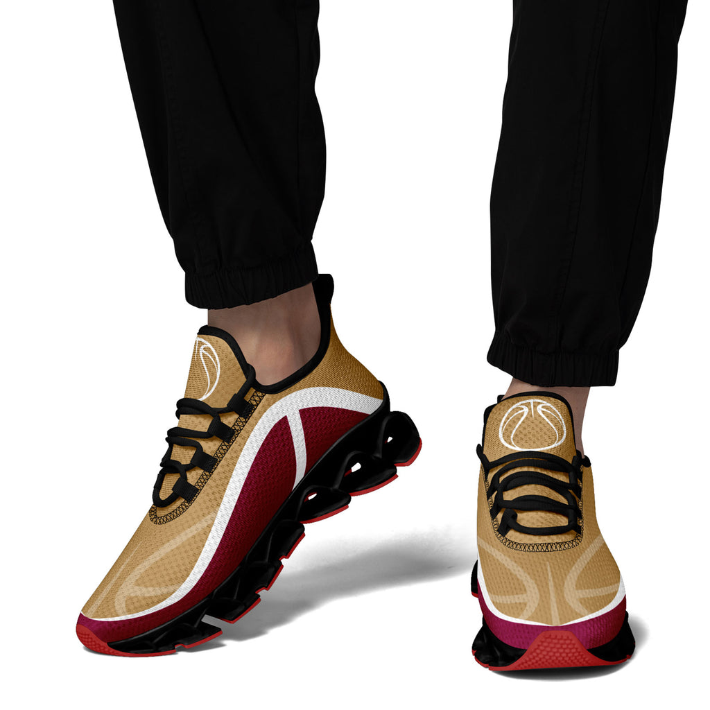 Custom Red Gold Maxsoul Shoes Personalized Sneaker FN003XD-D020391-16