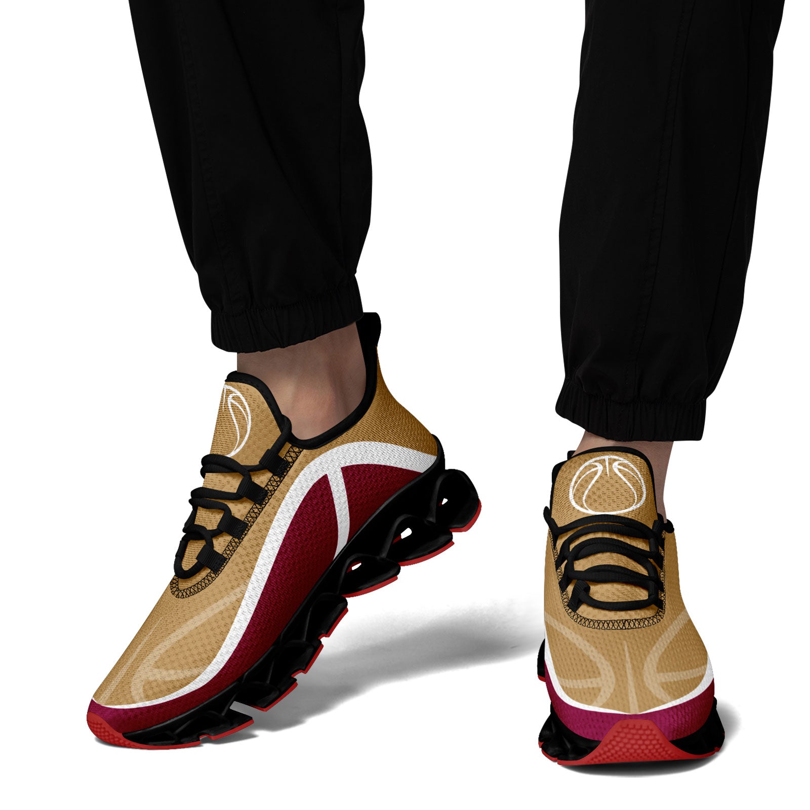 Custom Red Gold Maxsoul Shoes Personalized Sneaker FN003XD-D020391-16
