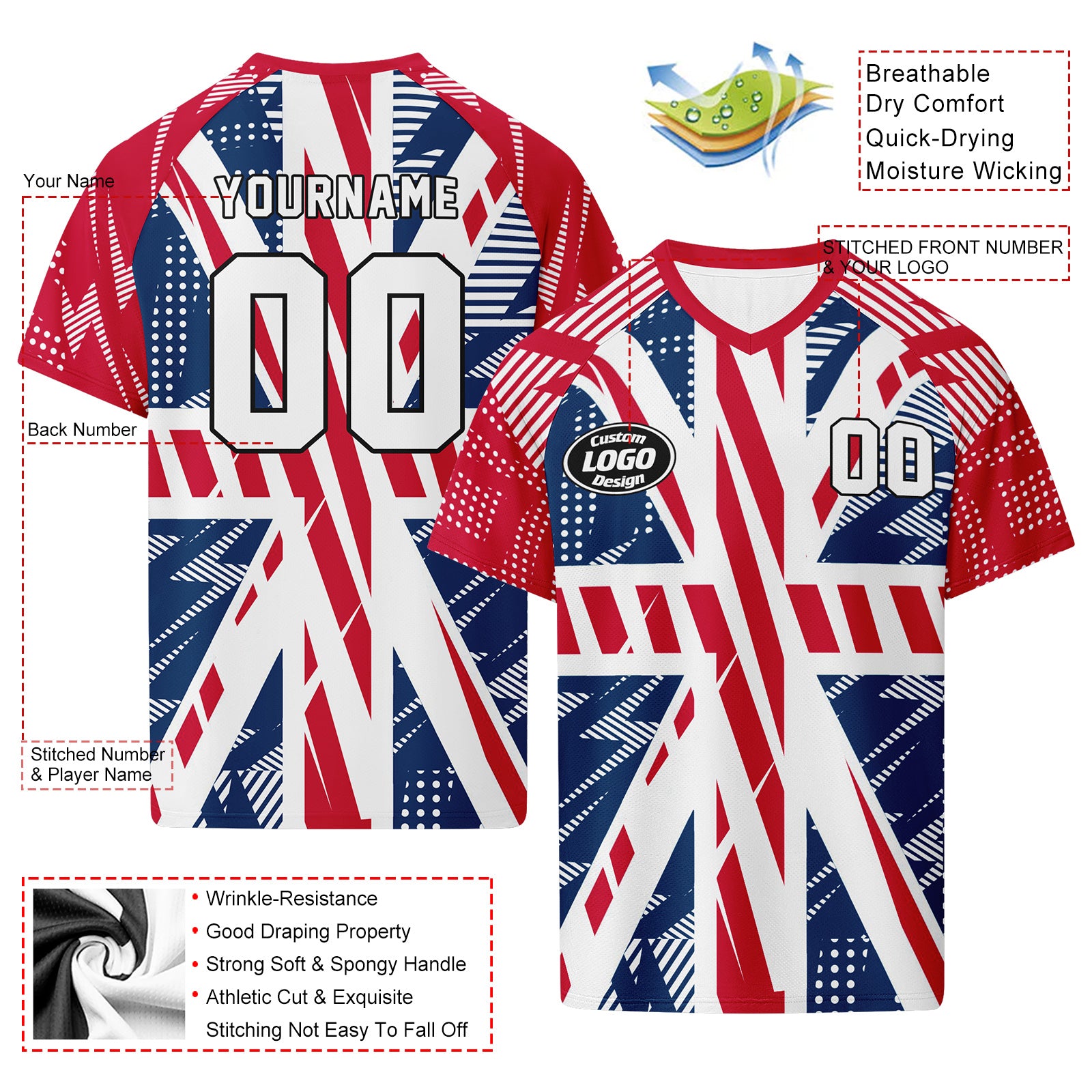 Custom England 2026 World Cup Football Shirt Customized Soccer Jersey for Fans Add Your Name & Number FZ190-F023109-9