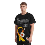 Custom Black World Cancer Day Personalized Authentic Baseball Jersey BSBJ01-E06020-7