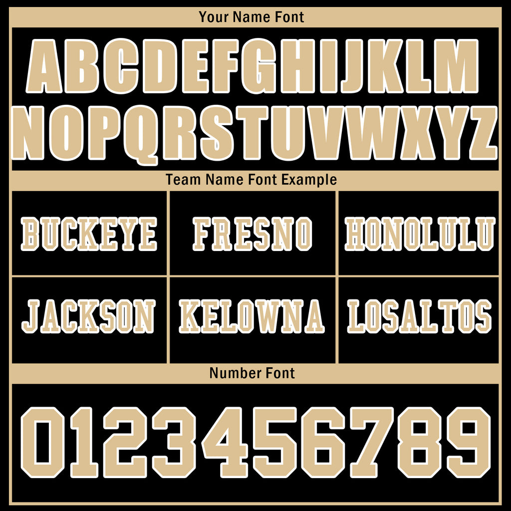 Custom Black Beige New Orleans Personalized Authentic Football Jersey FBJ02-D020256-10