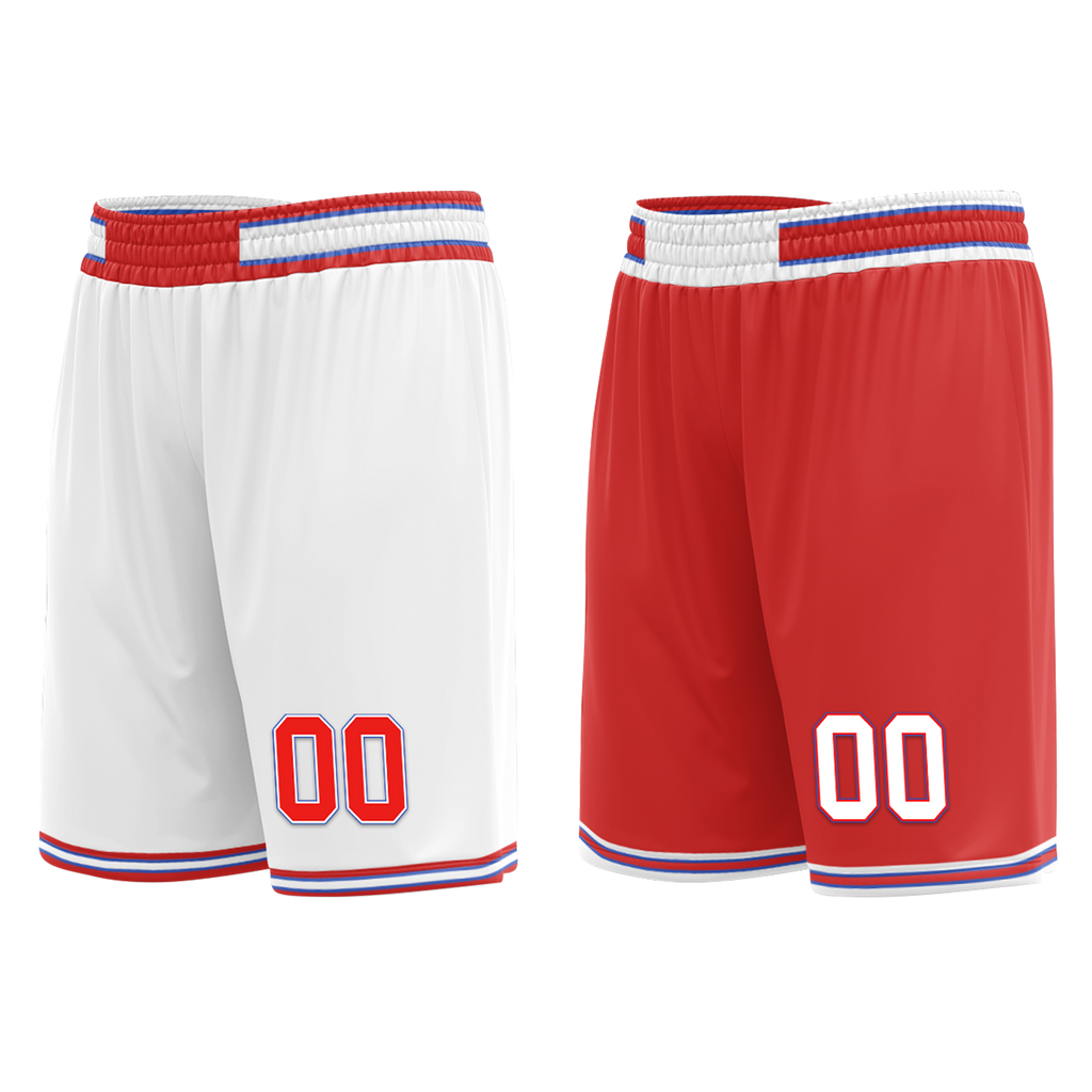 Custom White Red Classic Style Reversible Basketball Uniform Personalized Ordinary BBJR-D017041