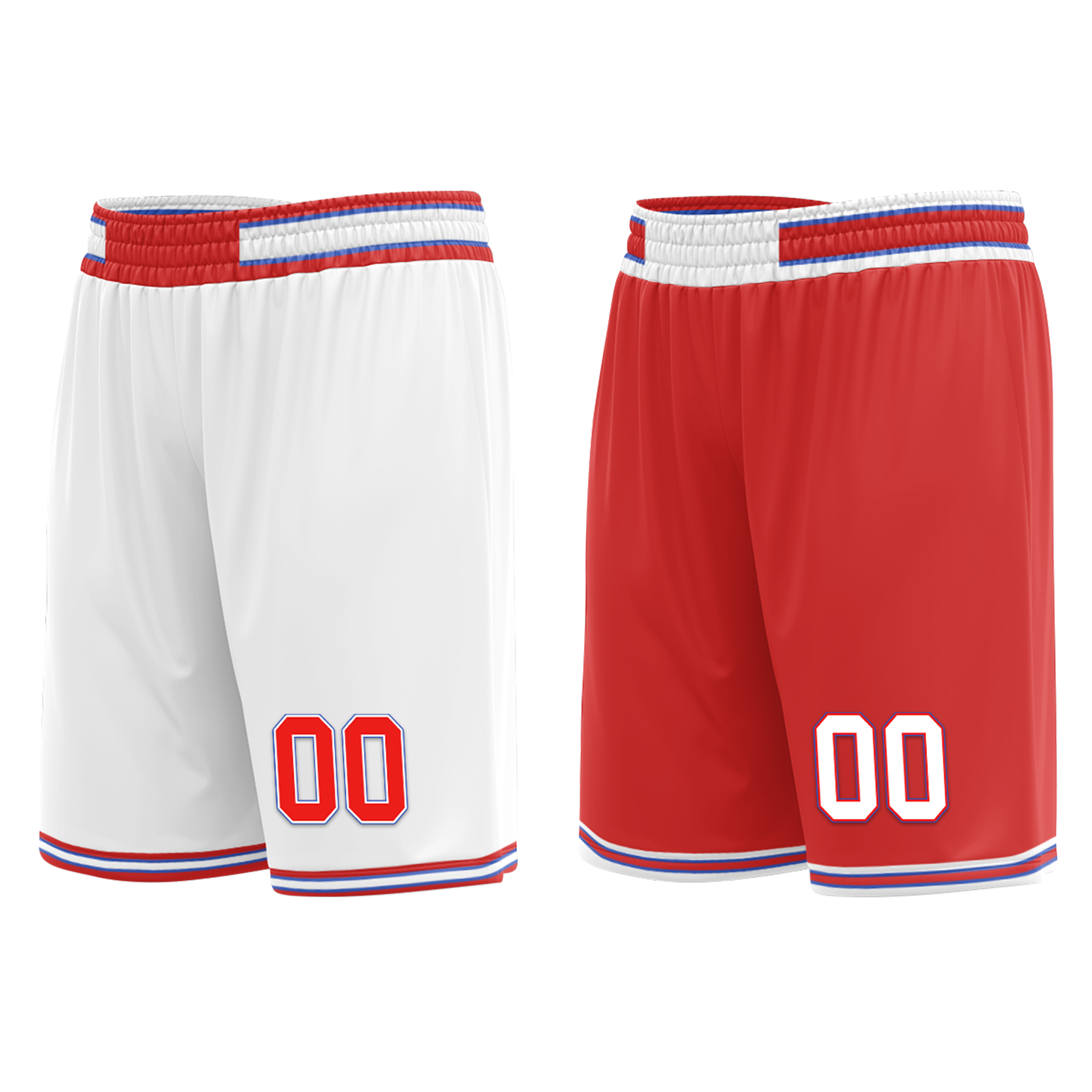 Custom White Red Classic Style Reversible Basketball Uniform Personalized Ordinary BBJR-D017041