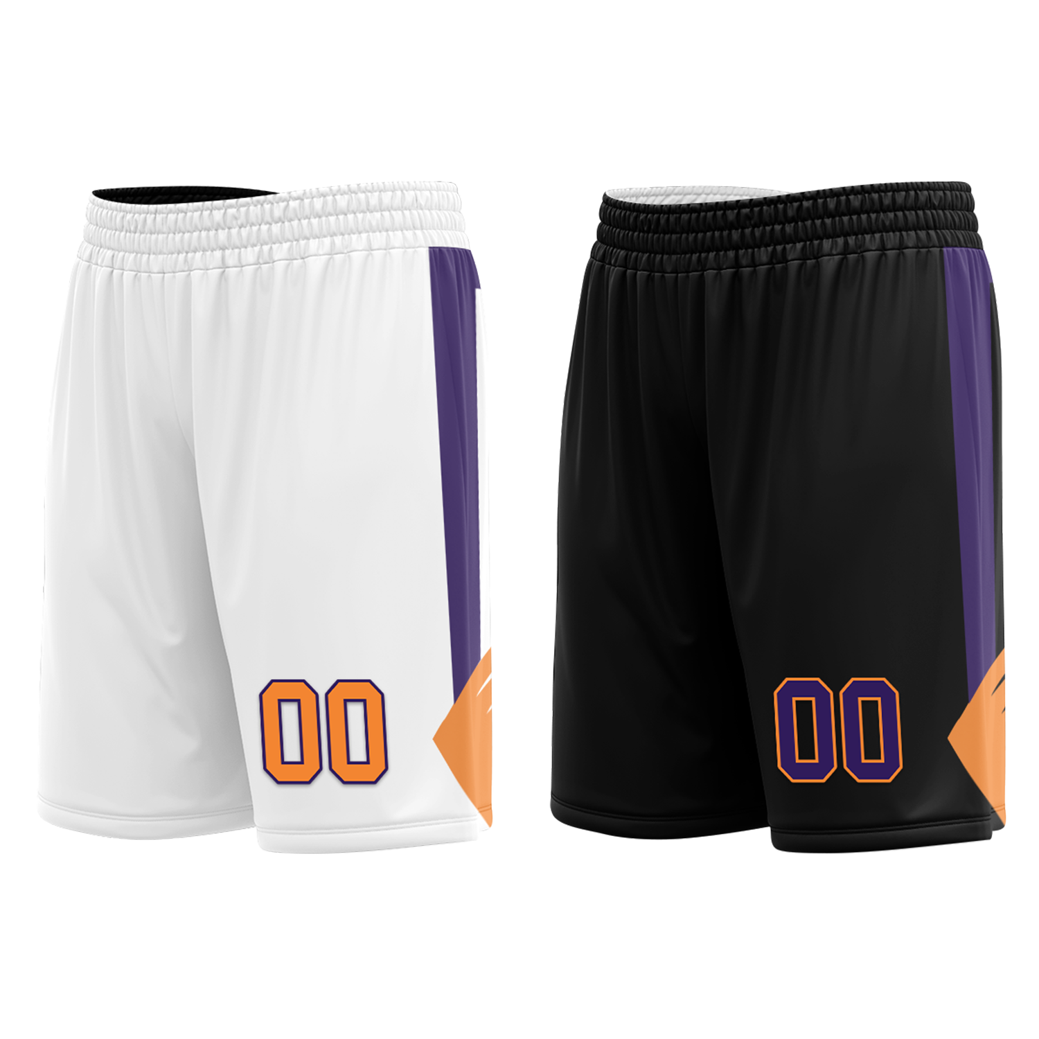 Custom White Black Classic Style Reversible Basketball Uniform Personalized COOLMAX BBJR-D017057