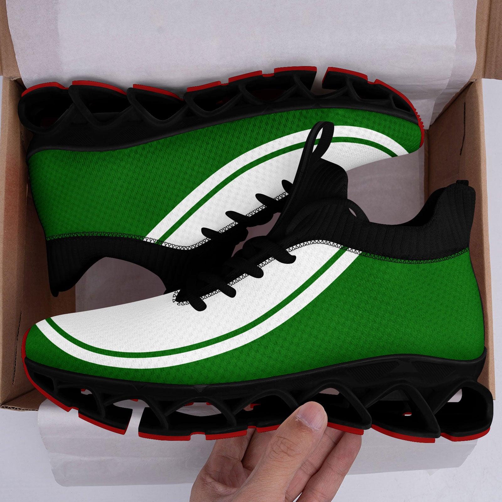 Custom Green White Maxsoul Shoes Personalized Sneaker FN030XD-D020388-20