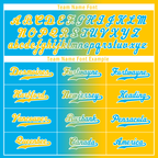 Custom Blue Yellow Gradient Fashion Personalized Authentic Baseball Jersey BSBJ01-D0a709b