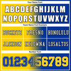 Custom Yellow Blue California Personalized Authentic Football Jersey FBJ02-D028017-8