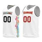 Custom White Rainbow Denver City Edition Personalized Reversible Basketball Set Sports Basketball Jersey BBJ01R-D0610-8